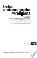Archives de sciences sociales des religions