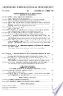 Archives de sciences sociales des religions