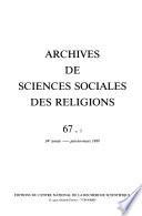 Archives de sciences sociales des religions