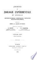 Archives de zoologie expérimentale et générale