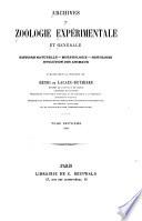 Archives de zoologie expérimentale et générale