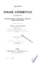 Archives de zoologie expérimentale et générale