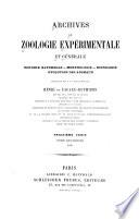 Archives de zoologie expérimentale et générale