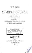 Archives des corporations des arts et métiers