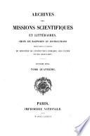 Archives des missions scientifiques et littéraires