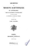 Archives des missions scientifiques et littéraires