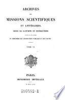 Archives des missions scientifiques et littéraires