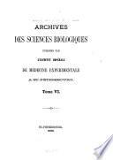 Archives des sciences biologiques