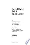 Archives des sciences