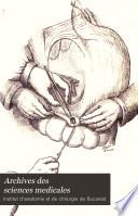 Archives des sciences medicales