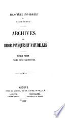 Archives des sciences physiques et naturelles