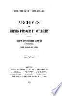 Archives des sciences physiques et naturelles