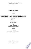 Archives du Château de Saint-Fargeau (90 AP)