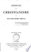 Archives du Christianisme au dix-neuviéme siècle