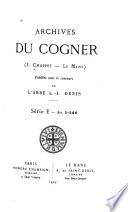 Archives du Cogner (J. Chappé - Le Mans).: Série E. Art 1-704