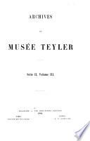 Archives du Musée Teyler