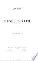Archives du Musée Teyler