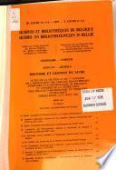 Archives et bibliothèques de Belgique