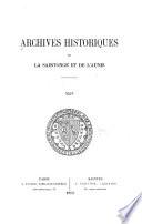 Archives historiques de la Saintonge et de l'Aunis
