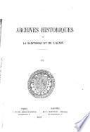 Archives historiques de la Saintonge et de l'Aunis