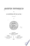 Archives historiques de la Saintonge et de l'Aunis