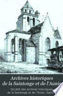Archives historiques de la Saintonge et de l'Aunis