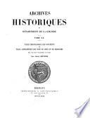 Archives historiques du département de la Gironde