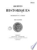 Archives historiques du département de la Gironde