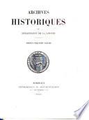 Archives historiques du département de la Gironde