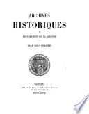 Archives historiques du département de la Gironde