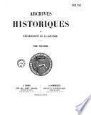 Archives historiques du département de la Gironde