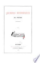 Archives historiques du Poitou