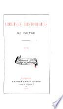 Archives Historiques du Poitou