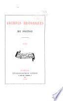 Archives historiques du Poitou