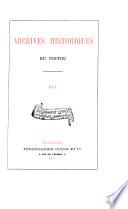 Archives Historiques du Poitou