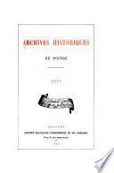 Archives historiques du Poitou