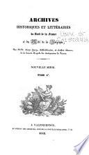 Archives historiques et littéraire du Nord de la France, et de Midi de la Belgique