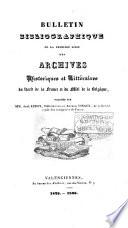 Archives historiques et littéraires du Nord de la France et du Midi de la Belgique