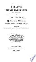 Archives historiques et littéraires du nord de la France, et du midi de la Belgique