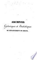 Archives Historiques et Statistiques