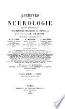 Archives internationale de neurologie, des maladies héréditaires, de médicine mentale et psychosomatique