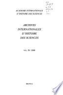 Archives internationales d'histoire des sciences