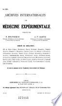 Archives internationales de médecine expérimentale