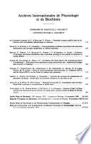 Archives internationales de physiologie et de biochimie