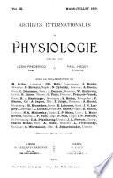 Archives internationales de physiologie et de biochimie
