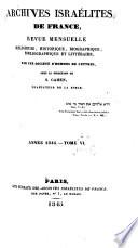 Archives israélites de France