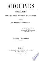 Archives israélites