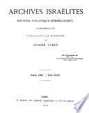 Archives israélites