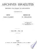 Archives israélites