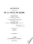 Archives législatives de la ville de Reims: 2 ptie. Statuts